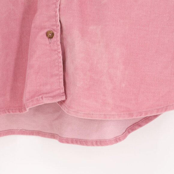 Upcycled Reworked Hello Kitty Corduroy Button Down Shirt Pink Size L - Picture 5 of 7